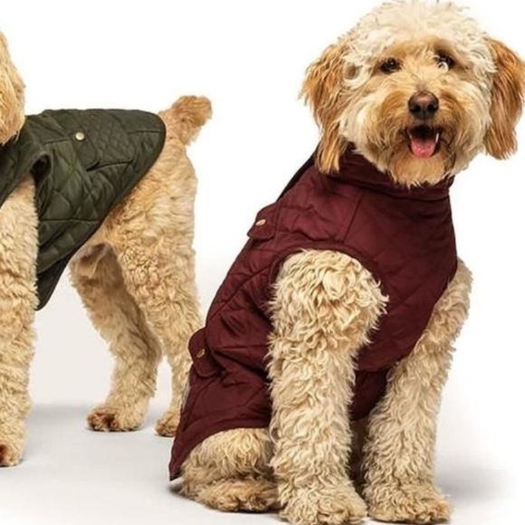 NEW | Fabdog | Dog Barn Coat | Pet Jacket | Burgundy Quilted Barncoat | 8" | XS - Picture 12 of 12